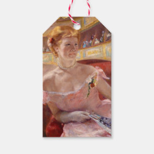 Etiquetas Para Regalos Mujer norteamericana con collar de perla y vestido