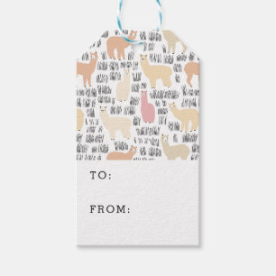Etiquetas Para Regalos Multitud del modelo de las alpacas