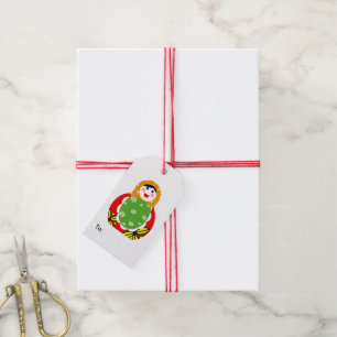 Etiquetas Para Regalos muñeca rusa linda de la jerarquización