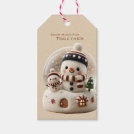 Etiquetas Para Regalos Muñeco de nieve encantador hecho a mano con fieltr