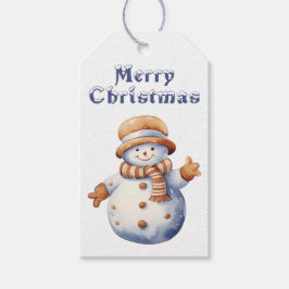 Etiquetas Para Regalos Muñeco de Nieve Feliz Navidad
