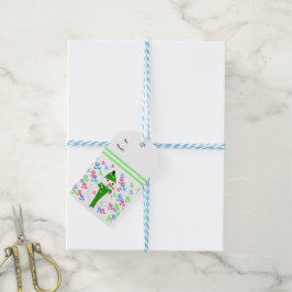 Etiquetas Para Regalos Muñeco de nieve soplando burbujas