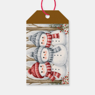 Etiquetas Para Regalos Muñecos de nieve