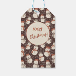 Etiquetas Para Regalos Muñecos de nieve tranquilos - Feliz Navidad muñeco