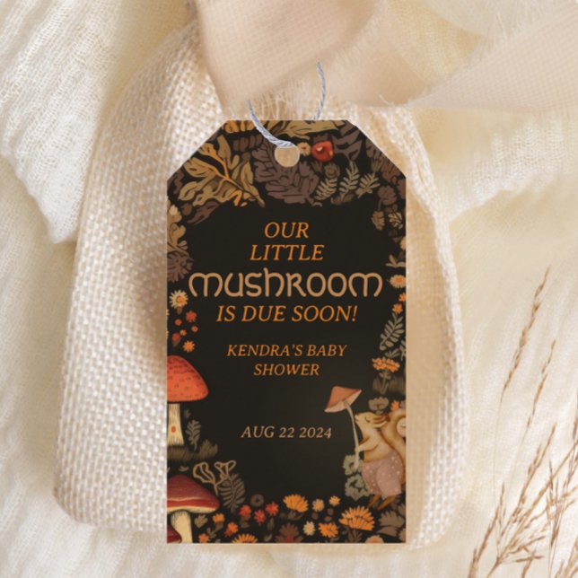 Etiquetas Para Regalos Mushroom Woodland Animal Forest Baby Shower (Subido por el creador)
