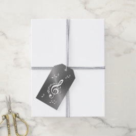 Etiquetas Para Regalos Música Silver Shine