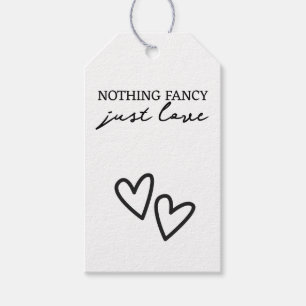 Etiquetas Para Regalos Nada Fancy Just Love Minimalista Boda