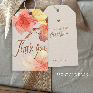 Etiquetas Para Regalos Naranja crema de cobre floral ducha de novia graci