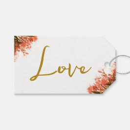 Etiquetas Para Regalos Naranja Oleander Flores en el amor por la boda en