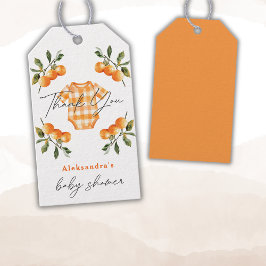 Etiquetas Para Regalos Naranjas De Verano Cuidan Trato De Bodysuit Gracia