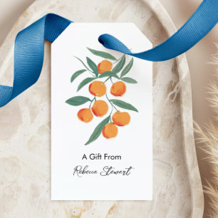 Etiquetas Para Regalos Naranjas para Todas las Ocasiones Un Regalo Person
