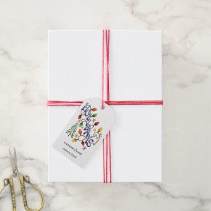 Etiquetas Para Regalos Navidad adorable, luces y estrellas con texto fest