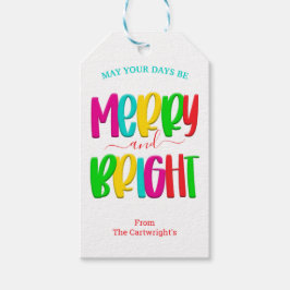 Etiquetas Para Regalos Navidad Alegre y Brillante