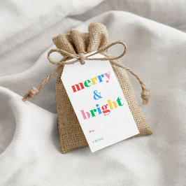 Etiquetas Para Regalos Navidad Alegre y Brillante Moderna y Colorida
