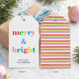 Etiquetas Para Regalos Navidad Alegre y Brillante Moderna y Colorida