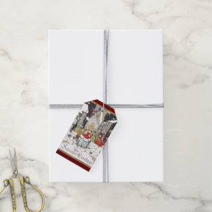 Etiquetas Para Regalos Navidad antigua victoriana personas que van a la i