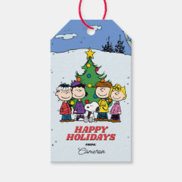 Etiquetas Para Regalos Navidad con Charlie Brown y amigos
