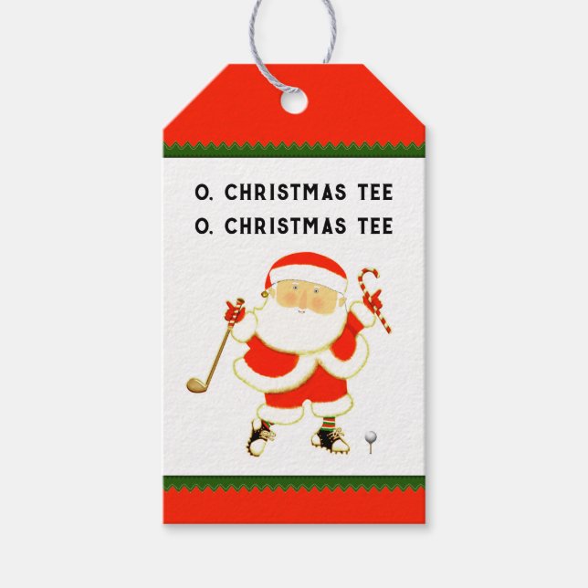 Etiquetas Para Regalos Navidad de Golf (Anverso)