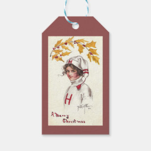 Etiquetas Para Regalos Navidad de la estudiante universitaria de Harvard