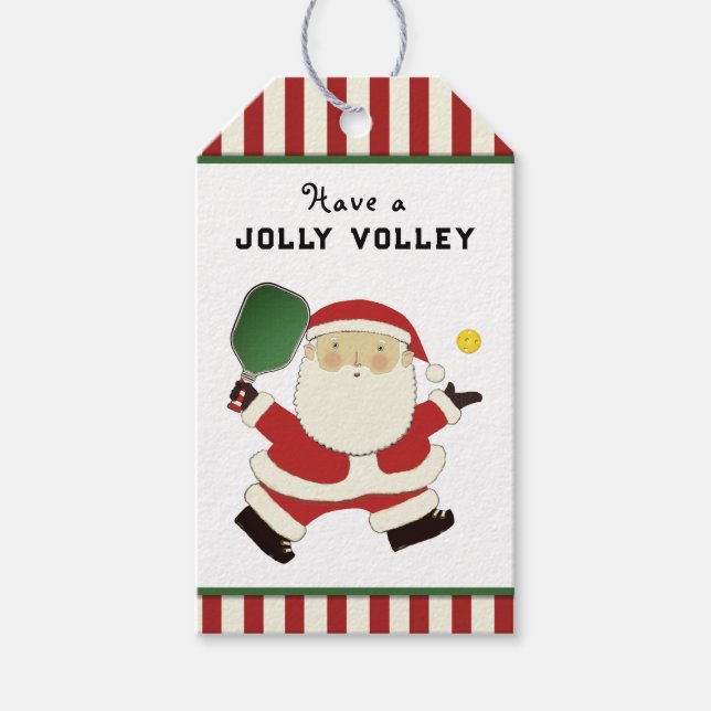 Etiquetas Para Regalos Navidad de Pickleball (Anverso)