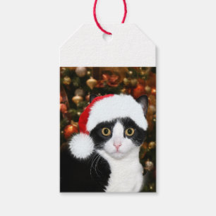 Etiquetas Para Regalos Navidad del gato del smoking