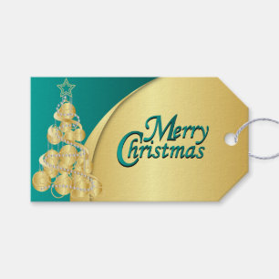 Etiquetas Para Regalos Navidad elegante del trullo y del oro