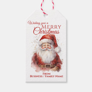 Etiquetas Para Regalos Navidad festiva de Santa Merry