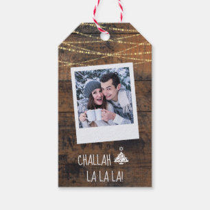 Etiquetas Para Regalos Navidad + Foto de Jánuca Chrismukkah 2-Sided