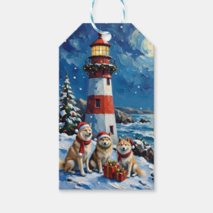 Etiquetas Para Regalos Navidad Linterna Samoyed Fiesta