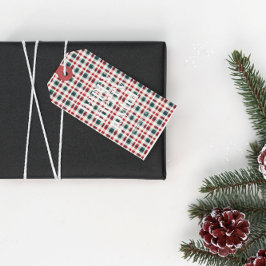 Etiquetas Para Regalos Navidad Moderna de Cuadros | Feliz Alegre Navideño