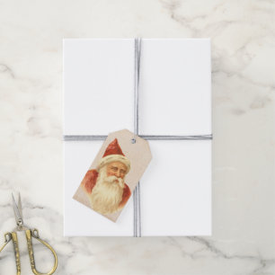 Etiquetas Para Regalos Navidad pasado de moda alemán de Papá Noel del