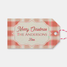 Navidad personalizada de cuadros escoceses rojos r