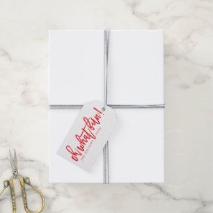 Etiquetas Para Regalos Navidad Roja Blanca Qué Diversión Fiesta