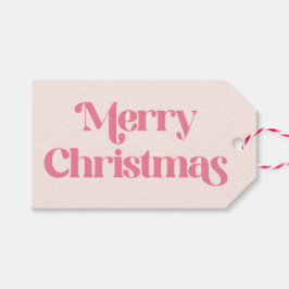 Etiquetas Para Regalos Navidad Rosa Groovy Moderno Retro