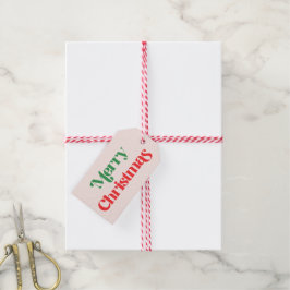 Etiquetas Para Regalos Navidad Rosa Verde y Rojo Groovy Moderno Retro