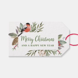 Etiquetas Para Regalos Navidades acuarela Foliage