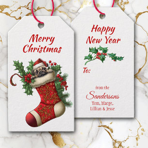 Etiquetas Para Regalos Navidades adorables cavan perros buscando