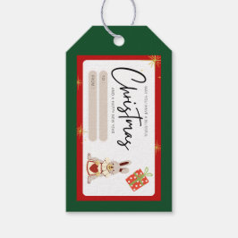 Etiquetas Para Regalos Navidades año nuevo saludar verde rojo