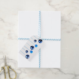 Etiquetas Para Regalos Navidades azules Balas de decoración foto con text