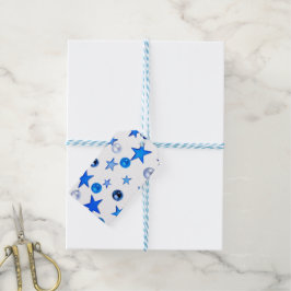 Etiquetas Para Regalos Navidades azules Decoración de la foto con el tex