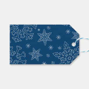 Etiquetas Para Regalos Navidades Azules Dk BG Snowflake Boarder Clipart T