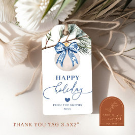 Etiquetas Para Regalos Navidades Bauble Chinoiserie Happy Holiday Tags