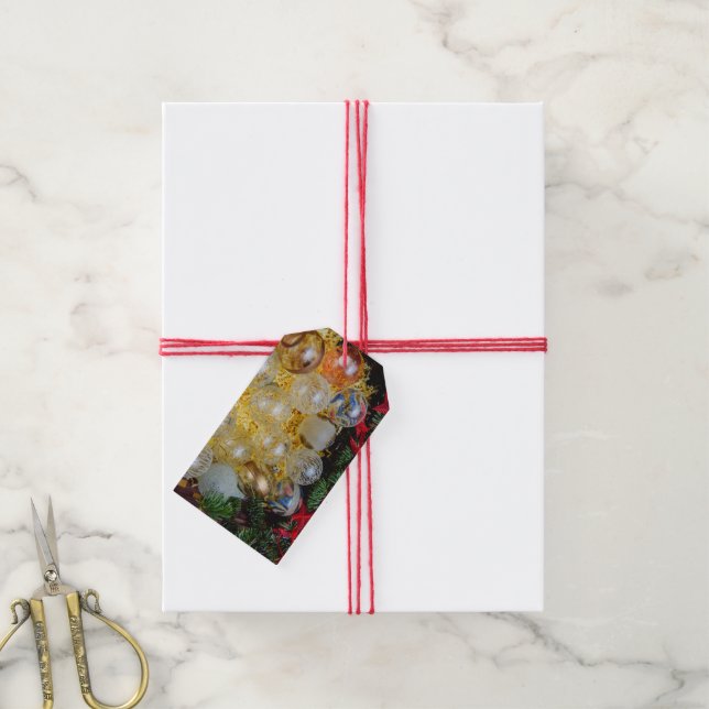 Etiquetas Para Regalos Navidades baubles (Con cuerda)