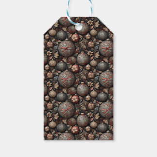 Etiquetas Para Regalos Navidades Baubles y Flores, arte barroco vintage