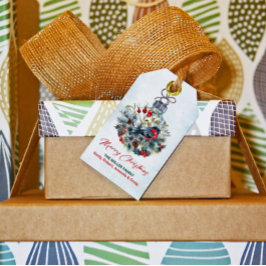 Etiquetas Para Regalos Navidades Berries y Bullfinch Ornament