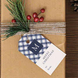 Etiquetas Para Regalos Navidades Blue monogramados