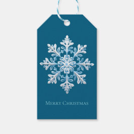 Etiquetas Para Regalos Navidades Blue White Snowflake