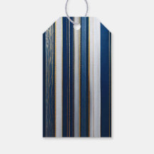 Navidades Blues Stripes Blue White Gold