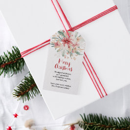 Etiquetas Para Regalos Navidades botánicos de acuarela pintada a mano