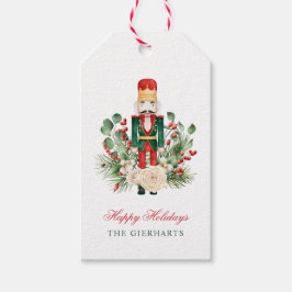 Etiquetas Para Regalos Navidades Botánicos de Nutcracker Happy Holidays